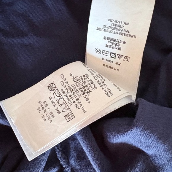 Polo Ralph Lauren Mens Long Sleeve Hoodie T Shirt Navy Blue Red Logo 1967 Small - Picture 9 of 15